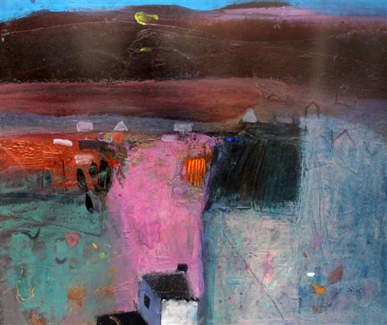 § Barbara Rae (1943-) Farm, Koo Valley 38.5 x 49in.